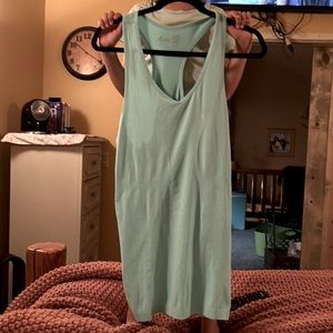 Zyia size L tank. Turquoise Copper Charged Racer back.